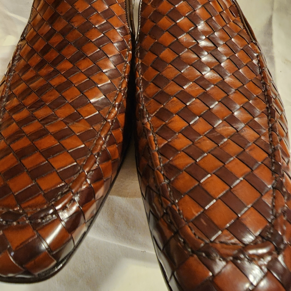 PAUL FREDERICK Made in Italy mens  size 14 preowned brown/black